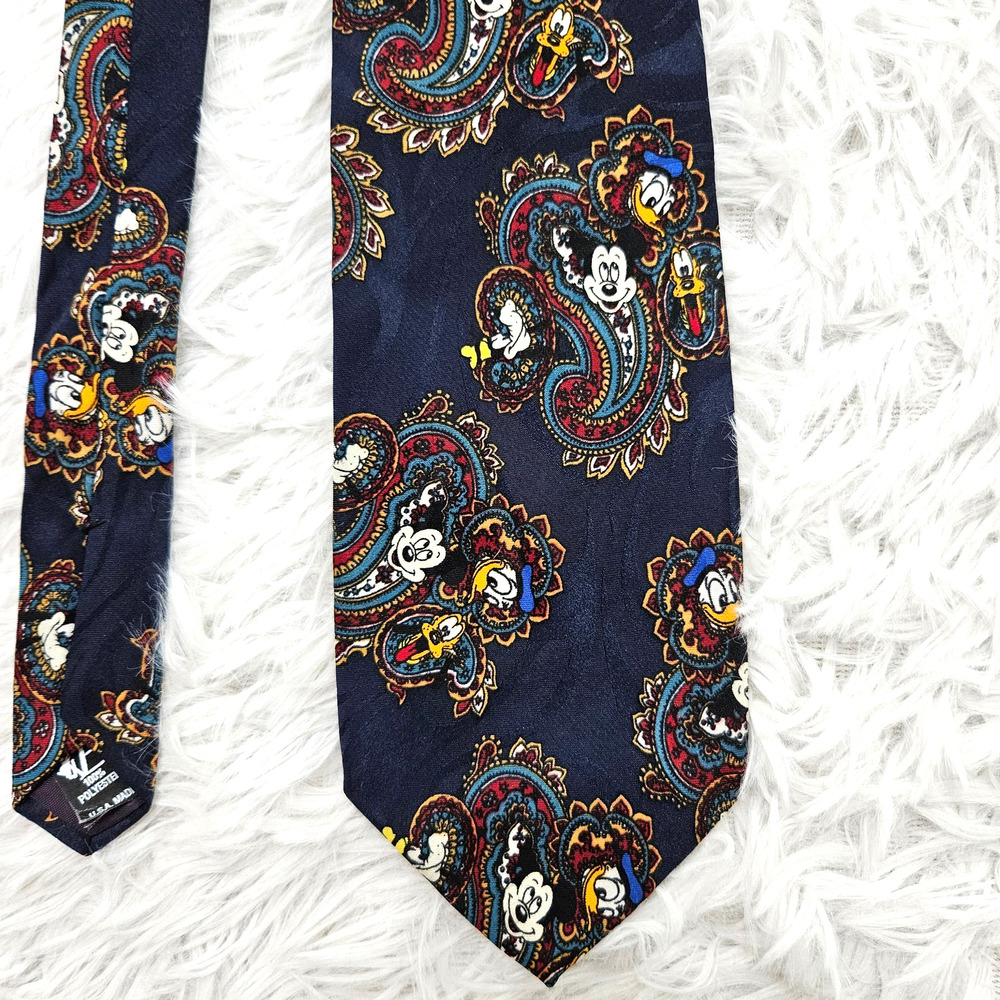 Mickey Unlimited by Balancine Inc. Vintage Paisley Mickey‎ Mouse & Friends Tie.